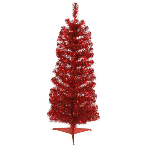 VIC-B163325LED - 2' x 11" Red Pencil Tree Dural LED 35 Red - Vickerman