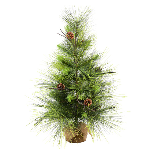 VIC-D181040 - 4' x 25" Boulder Pine Tree Burlap Base - Vickerman