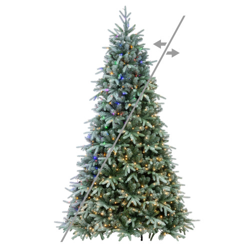 VIC-DT220278LEDCC - 7.5' x 58" Frosted Albany Spruce 5mm 800 - Vickerman