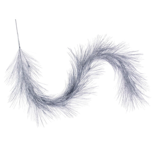 VIC-EH212907 - 6' Silver Metallic Pine Needle Garland - Vickerman