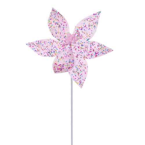 VIC-EH236179 - 23" Baby Pink Poinsettia Stem, 4-Pack - Vickerman