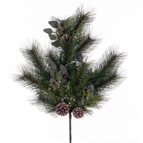 VIC-FK220126 - 26" Mixed Foliage W/Pinecone Spray - Vickerman