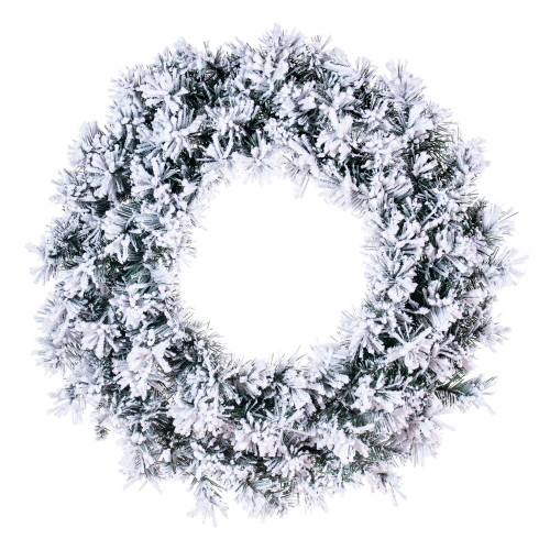 VIC-K232024 - 24" Frosted Glacier Pine Wreath 150Tips - Vickerman