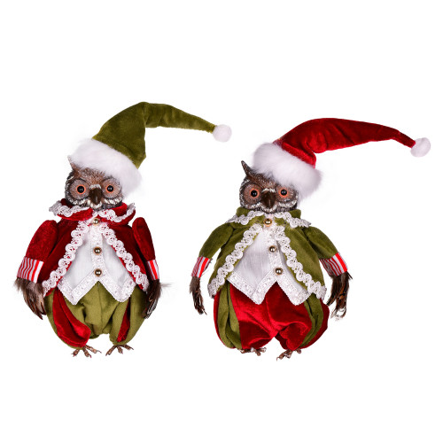 VIC-KV200723 - 7.5" Candy Wonderland Owl Ornament Assorted, 2-Pack - Vickerman