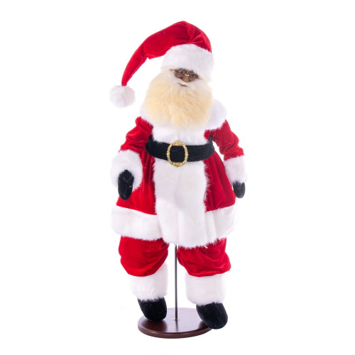 VIC-KV210529 - 28" Red Velvet Dark Compl Santa W Stand - Vickerman