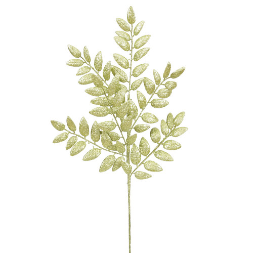 VIC-L147913 - 22" Lime Glitter Honey Locust Spray, 6-Pack - Vickerman