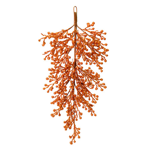 VIC-L180928 - 33" Copper Glitter Berry Tear Drop Outdr - Vickerman