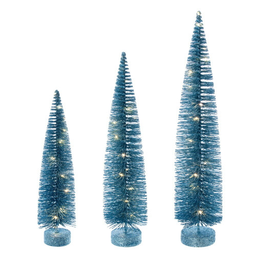 VIC-LS240332WWBO - 16"-20"-24" Baby Blue Brush Clear Lights - Vickerman