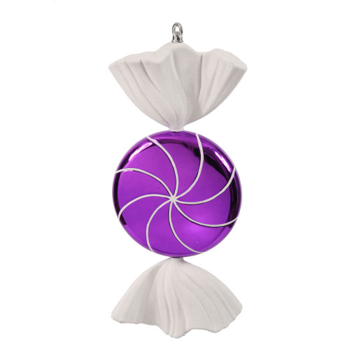 VIC-M110706 - 18.5" Purple White Swirl Candy - Vickerman