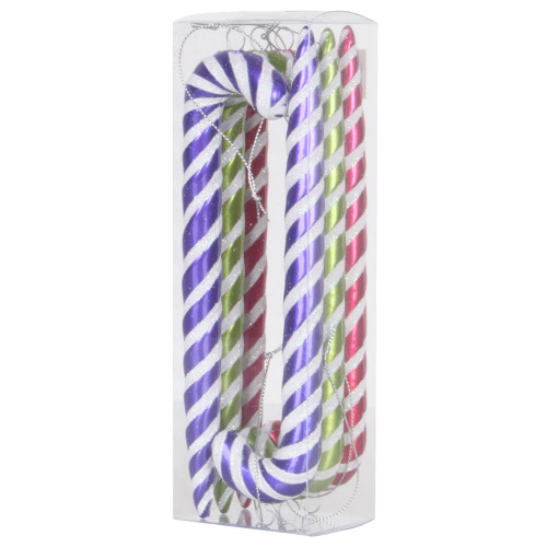 VIC-M152705 - 7.5" Assorted Color Candy Canes, 6-Pack - Vickerman