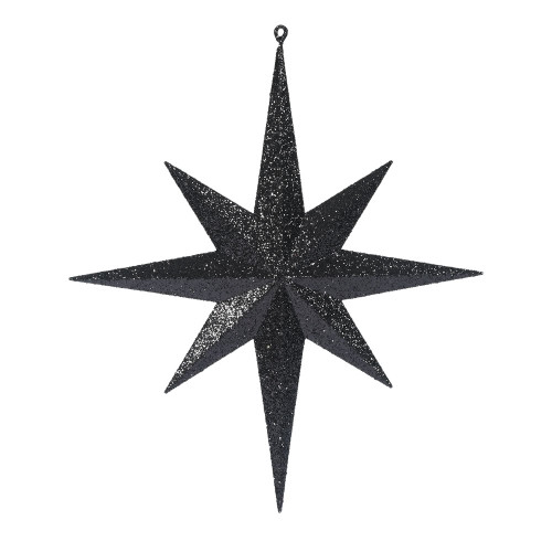 VIC-M167517 - 15.75" Black Glitter Bethlehem Star - Vickerman