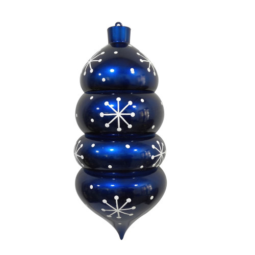VIC-MC180102 - 21.5" Blue Candy Droplet White Snowflake - Vickerman