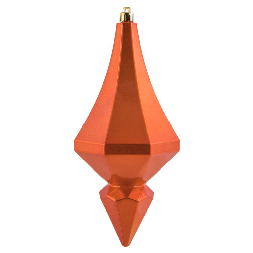 VIC-MC191018D - 8" Brn Orange Candy Diamond Finial, 2-Pack - Vickerman
