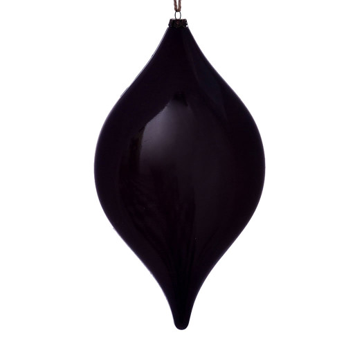VIC-MC197426 - 11.5" Plum Wood Grain Drop Ornament, 2-Pack - Vickerman