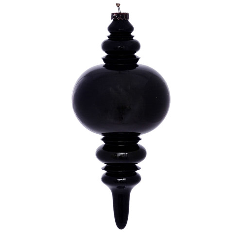 VIC-MC197564 - 13" Moss Green Wood Grain Finial Ornament - Vickerman
