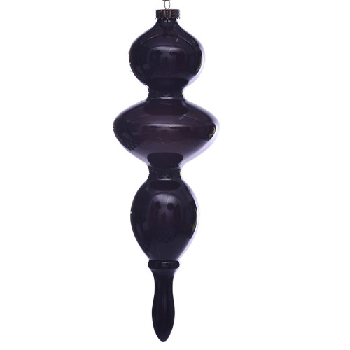 VIC-MC198626 - 14" Plum Wood Grain Finial, 3-Pack - Vickerman