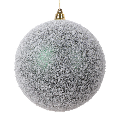 VIC-MT220374W - 4.75" Midnight Green Matte Snow Ornament, 4-Pack - Vickerman