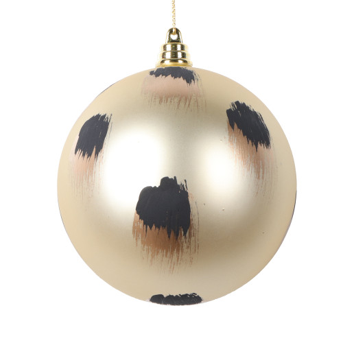 VIC-MT220738 - 4" Champagne Brush Strokes Ball, 4-Pack - Vickerman