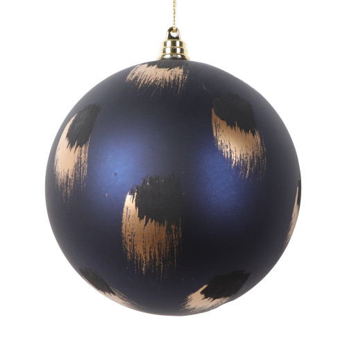 VIC-MT220931 - 4.75" Mid Blue Brush Strokes Ball, 4-Pack - Vickerman