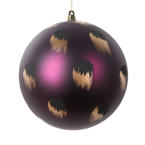 VIC-MT221126 - 6" Plum Brush Strokes Ball, 2-Pack - Vickerman