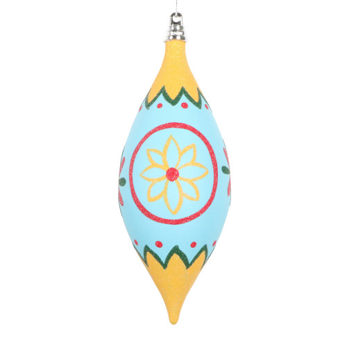 VIC-MT232033 - 7" Lights Blue Hand-painted Shuttle Ornament, 3-Pack - Vickerman