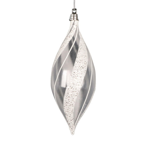 VIC-MT232470 - 7" Clear Shuttle White/Silver Ornament, 3-Pack - Vickerman