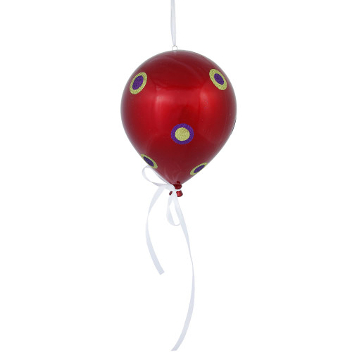 VIC-N169703 - 10" x 8" Red Candy Dot Balloon, 1-Pack - Vickerman