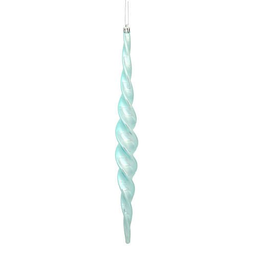 VIC-N175132D - 14.6" Baby Blue Shiny Spiral Icicle, 2-Pack - Vickerman