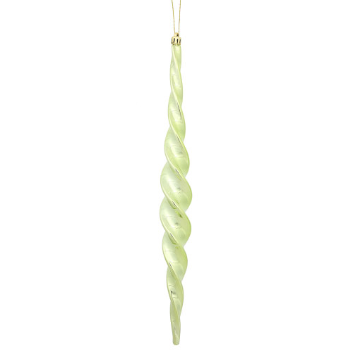 VIC-N175154D - 14.6" Celadon Shiny Spiral Icicle, 2-Pack - Vickerman