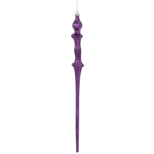 VIC-N175326D - 15.7" Plum Shiny Icicle, 3-Pack - Vickerman