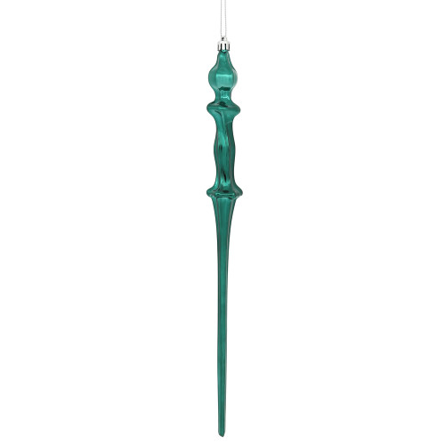 VIC-N175362D - 15.7" Sea Blue Shiny Icicle, 3-Pack - Vickerman
