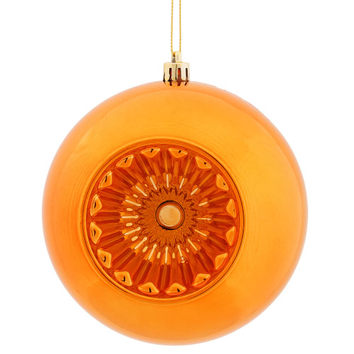 VIC-N175518D - 4.75" Burn Orng Shy Star Brite Ball, 4-Pack - Vickerman