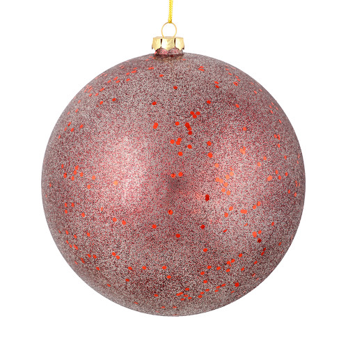 VIC-N184265 - 4.75" Burgundy Glitter Clear Ball, 4-Pack - Vickerman