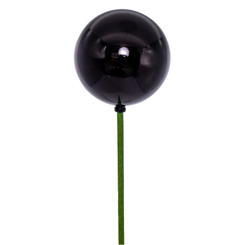 VIC-N222917SV - 3" x 18" Black Shiny Ball Stick, 12-Pack - Vickerman