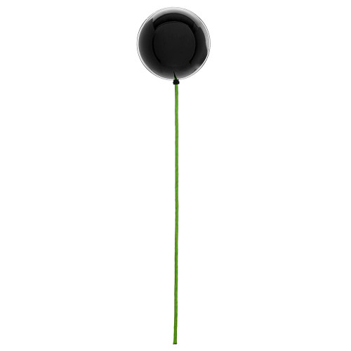 VIC-N223117SV - 4" x 18" Black Shiny Ball Stick, 6-Pack - Vickerman