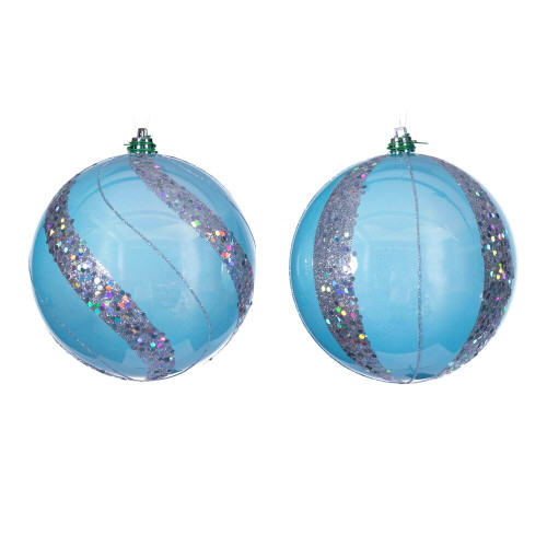 VIC-N231132D - 4.75" Baby Blue Pearl Ball Ornament 4/Asst - Vickerman
