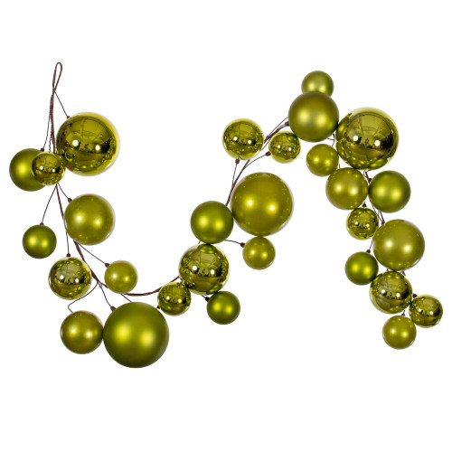 VIC-N240173 - 6' Lime Ball Branch Garland - Vickerman