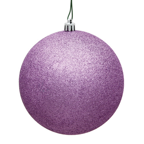 VIC-N591069DG - 4" Orchid Glitter Ball Drilled, 6-Pack - Vickerman