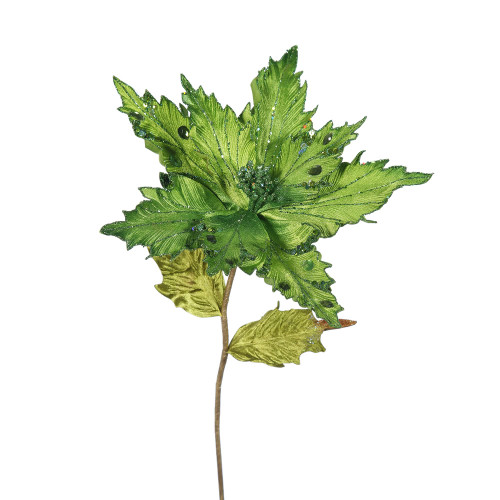 VIC-OF160913 - 26" Lime Poinsettia 13" Flower, 3-Pack - Vickerman