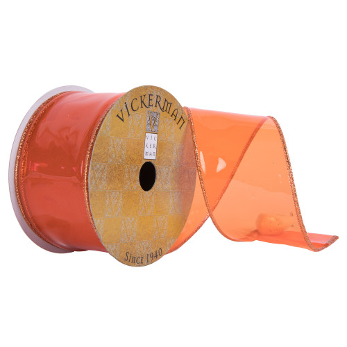 VIC-Q201758 - 2.5"x10yd Tangerine Transparent PVC - Vickerman