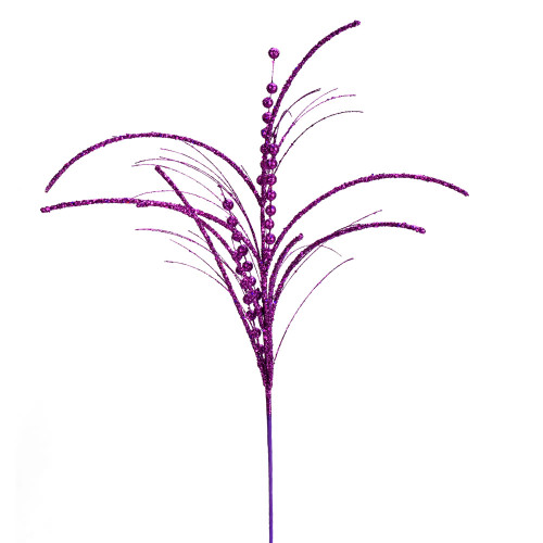 VIC-QG192466 - 29" Purple Glitter Harvest Spray, 6-Pack - Vickerman