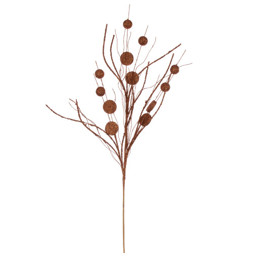 VIC-QG220888 - 33" Copper Ball/Coin Twig Spray, 6-Pack - Vickerman