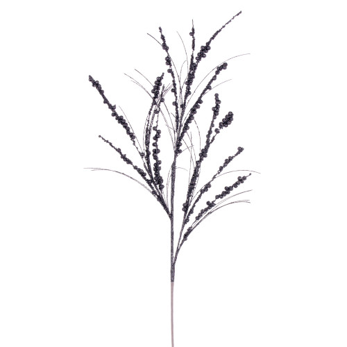 VIC-QG221587 - 36" Pewter Berry Twig Glitter Spray, 6-Pack - Vickerman