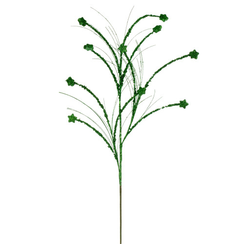 VIC-QG221704 - 36" Green Mini Star Glitter Spray, 6-Pack - Vickerman