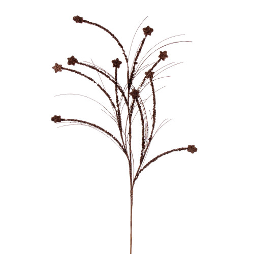 VIC-QG221776 - 36" Mocha Mini Star Glitter Spray, 6-Pack - Vickerman