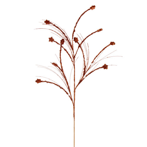 VIC-QG221788 - 36" Copper Mini Star Glitter Spray, 6-Pack - Vickerman