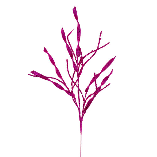 VIC-QG223313 - 34" Hot Pink Wavy/Spiral Glitter Spray, 6-Pack - Vickerman