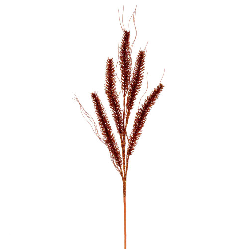 VIC-QG224218 - 30" Bn Orange Wheat Glitter Spray, 6-Pack - Vickerman