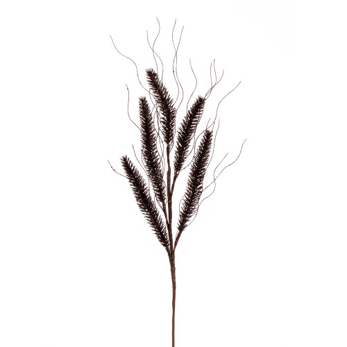 VIC-QG224276 - 30" Mocha Wheat Glitter Spray, 6-Pack - Vickerman