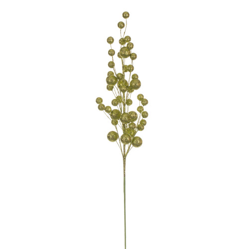 VIC-QG226773 - 27" Lime Multi Ball Glitter Spray, 4-Pack - Vickerman